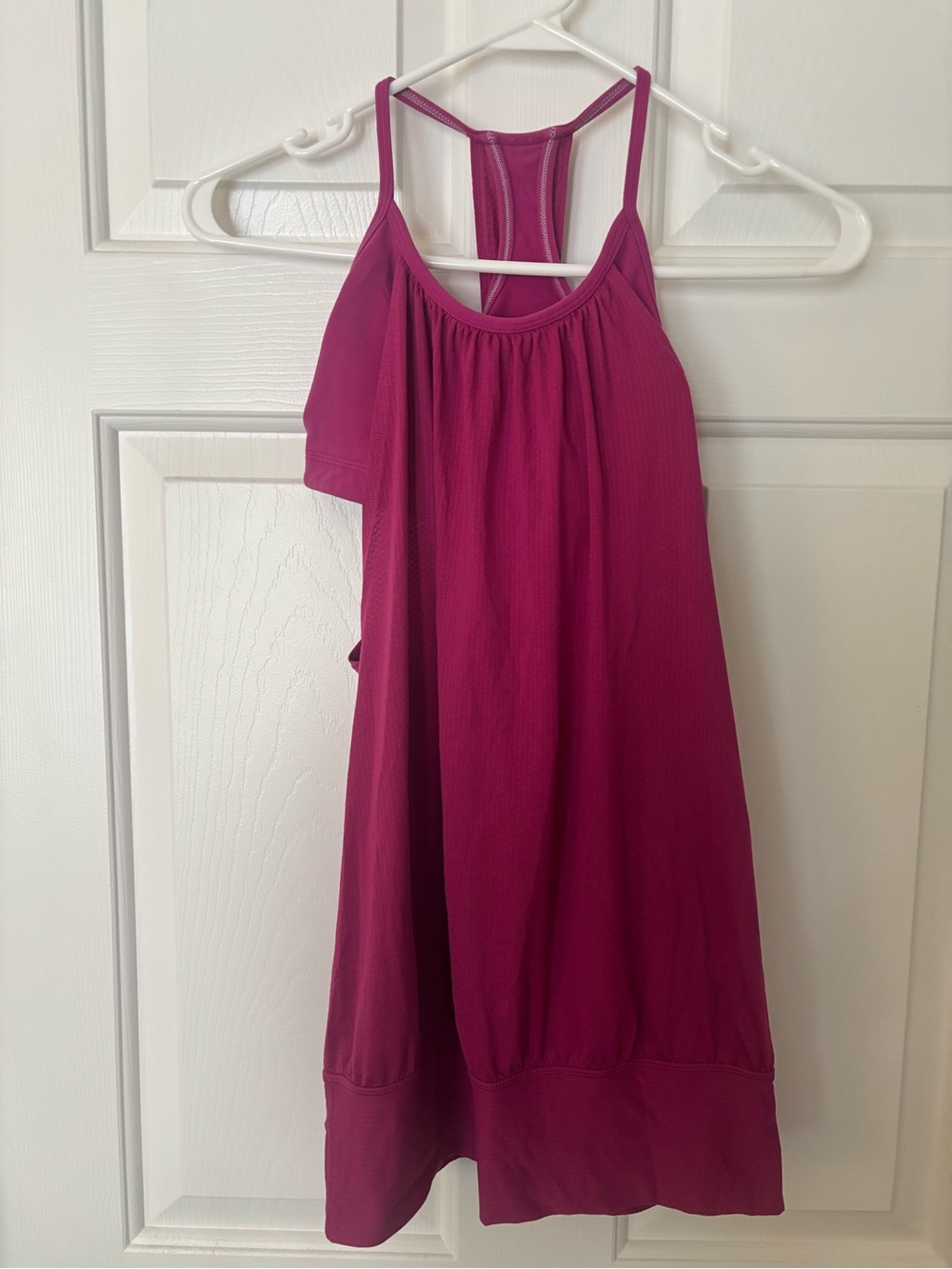 lululemon athletica 2 in 1 Magenta Racerback Swing Tank